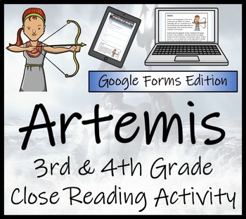 Preview of Artemis Close Reading Activity Digital & Print | 3rd Grade & 4th Grade