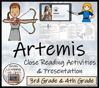 Preview of Artemis Close Reading Comprehension Activity | 3rd Grade & 4th Grade