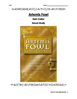 Preview of Artemis Fowl Novel Study Booklet
