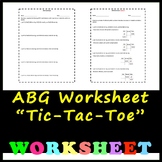 Arterial Blood Gas (ABG) - Worksheet "Tic-Tac-Toe" Method 
