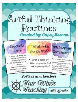 Preview of Artful Thinking Routines Posters and Directions