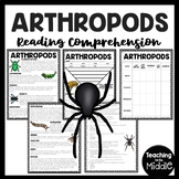 Arthropods Informational Text Reading Comprehension Worksh