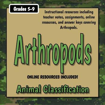 Preview of Arthropods Teacher Notes & Assignment