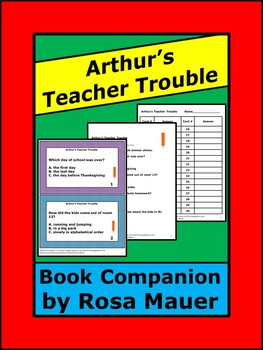 Preview of Arthur's Teacher Trouble Comprehension Questions & Extra Practice Worksheets