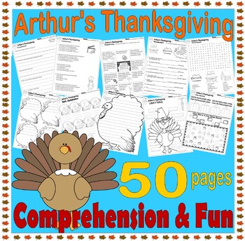 Preview of Arthur’s Thanksgiving Read Aloud Book Study Companion Reading Comprehension Fun