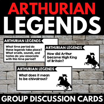 Preview of Arthurian Legends Unit - King Arthur Discussion Questions - Knights and Chivalry