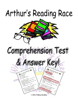Preview of Arthur's Reading Race Comprehension Test or Quiz and Answer Key