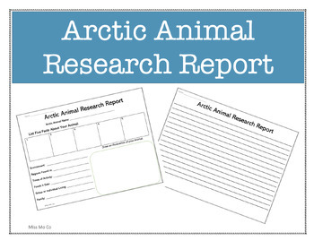 Preview of Arctic Animal Research Report