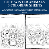 Artic Animal Winter Invierno Coloring Sheet | 1st Day Back