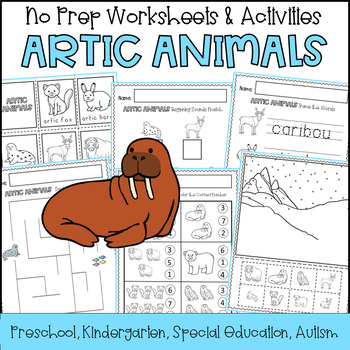 Preview of Artic Animals No Prep Worksheets and Activities