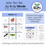 Artic-Tac-Toe! /L/ & /L/ Blends - Google Slides, PDF, & Pr