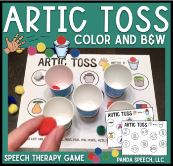 Preview of Artic Toss for Speech Therapy        Articulation Pom Pom Toss Game