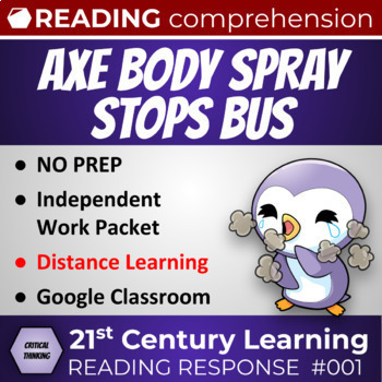 Preview of Article 001: Axe Body Spray stops school bus! Distance Learning Google Classroom