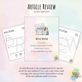 Article Review/Reflection - 3 Differentiated Levels + Assi