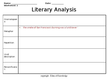 Preview of The Story of an Eyewitness - Worksheets