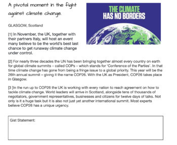 Preview of Article of the Week: COP26 Climate Summit (Google Doc)