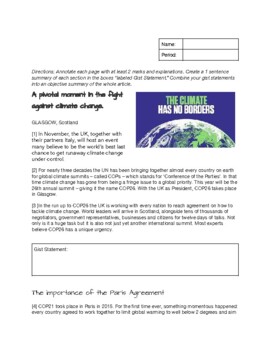 Preview of Article of the Week: COP26 Climate Summit (PDF)