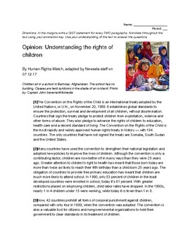 Preview of Article of the Week: Children's Rights