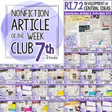 Article of the Week Club, 7th Grade | Nonfiction Reading P