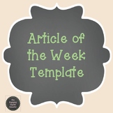 Article of the Week - Editable Template
