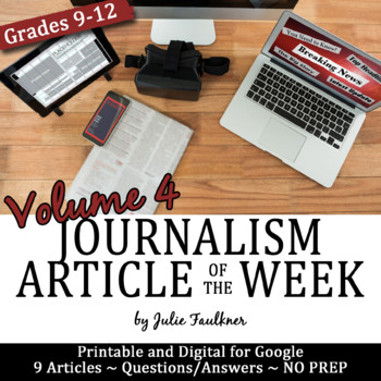 Preview of Article of the Week, Journalism and Yearbook, Volume 4, Printable & Digital