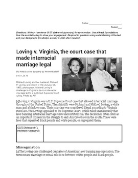 Preview of Article of the Week" Loving v. Virginia