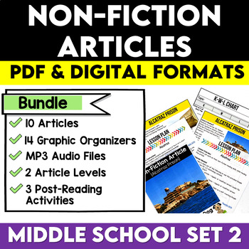 Preview of Article of the Week Non-Fiction Articles Bundle #2