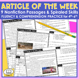 Article of the Week Nonfiction Reading Comprehension Passa