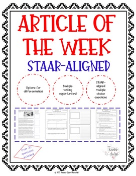 Preview of Article of the Week - STAAR-Aligned Questions ("Amelia Earhart")