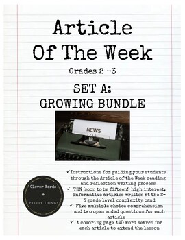 Preview of Article of the Week: The 2nd + 3rd Grade Edition!