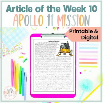 Preview of Article of the Week 10 The Apollo 11 Mission Grades 6-8
