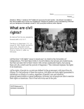 Preview of Article of the Week: What are civil rights?