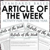 Article of the Week prompts for the entire school year in Secondary ELA