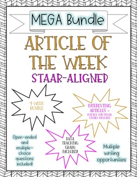 Preview of Article of the week - STAAR-Aligned Questions MEGA Bundle