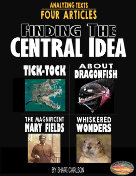 Preview of Articles - 4: FIND the CENTRAL IDEA - Using the STICKY NOTE STRATEGY - BUNDLE