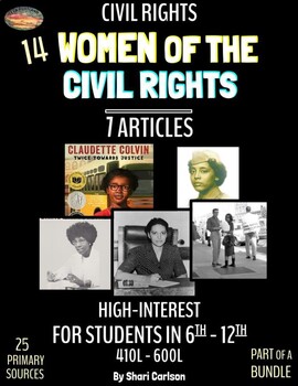 Preview of Articles - 7: CIVIL RIGHTS TEXTS - 14 WOMEN CIVIL RIGHTS LEADERS - RL: Grade 4
