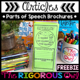 Articles Brochure FREEBIE - Parts of Speech & Grammar Activities
