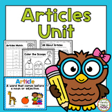 Articles Unit: No Prep Worksheets for a, an, and the