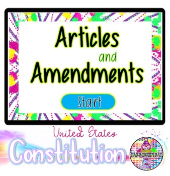 articles and amendments of the united states constitution boom cards