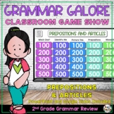 Articles and Prepositions PowerPoint Game Show for 2nd Grade