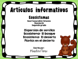 Articles/desert/ecosystem/forest/plants in Spanish