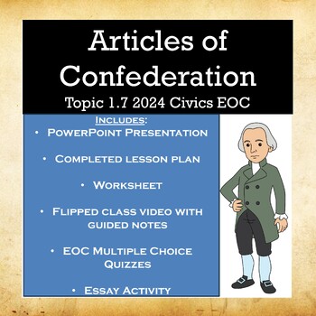 Preview of Articles of Confederation - 2024 Civics EOC Standard 1.7