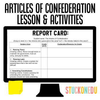 Preview of Articles of Confederation