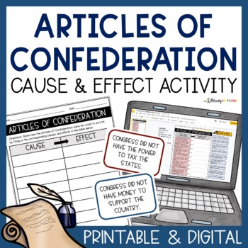 Preview of Articles of Confederation Activity | Printable & Digital