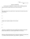 Articles of Confederation Analysis Activity (Top Seller!)