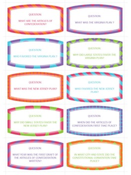 Articles of Confederation Bundle- 30 Task Cards,1 Word Scramble & 1 ...