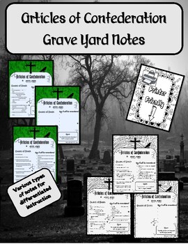 Preview of Articles of Confederation Graveyard Notes