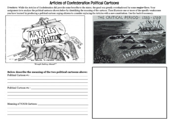 Preview of Articles of Confederation Political Cartoons