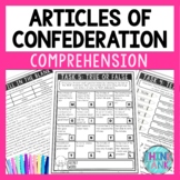 Articles of Confederation Reading Comprehension - Close Re