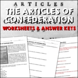 Articles of Confederation Reading Worksheets and Answer Keys